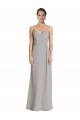 Sweetheart Long Soft Chiffon Silver Sheath Sleeveless Bridesmaid Dress Darwin