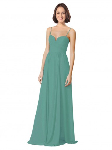 Sweetheart Long Soft Chiffon Icelandic Silver Sleeveless Bridesmaid Dress Darwin