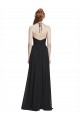 V-Neck Long Chiffon Dark Navy Sleeveless Formal Dress / Bridesmaid Dress Darwin