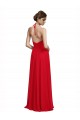 V-Neck Long Chiffon Red Sleeveless Bridesmaid Dress Darwin