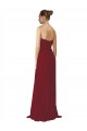 Strapless Long Soft Chiffon Burgundy Sleeveless Bridesmaid Dresses Darwin