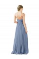 Sweetheart Long Soft Chiffon Dusty Blue Sleeveless Evening Gowns / Bridesmaid Dress Darwin