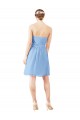 Strapless Knee Length Soft Chiffon Periwinkle Sleeveless Bridesmaid Dress Darwin