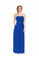 Sweetheart Long Soft Chiffon Royal Blue Sleeveless Bridesmaid Dress Darwin