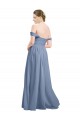 Sweetheart Long Soft Chiffon Dusty Blue Sleeveless Formal Dress / Bridesmaid Dress Darwin