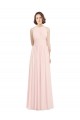 Halter Neck Long Soft Chiffon Pink Sleeveless Bridesmaid Dress Darwin