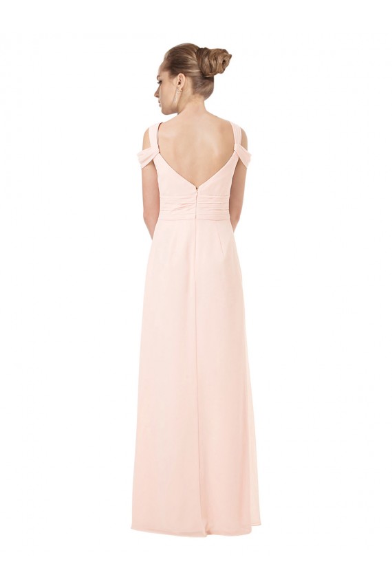 Sweetheart Long Chiffon Pink Sleeveless Bridesmaid Dress / Evening Dress Darwin