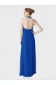 Halter Neck Long Soft Chiffon Royal Blue Sleeveless Evening Dress / Bridesmaid Dress Darwin