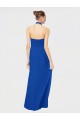 Halter Neck Long Floor Length Chiffon Royal Blue Sleeveless Bridesmaid Dress Darwin