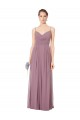 V-Neck Long Soft Chiffon Pink Sleeveless Bridesmaid Gowns Darwin