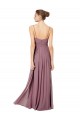 V-Neck Long Soft Chiffon Pink Sleeveless Bridesmaid Gowns Darwin