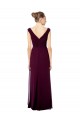 V-Neck Long Soft Chiffon Royal Blue Sleeveless Bridesmaid Dresses Darwin