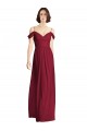 V-Neck Long Soft Chiffon Burgundy Sleeveless Bridesmaid Dresses Darwin