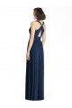 V-Neck Long Floor Length Chiffon Dark Navy Sleeveless Bridesmaid Dress Darwin