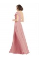 One Shoulder Long Chiffon Bliss Pink Sleeveless Bridesmaid Dress / Evening Dress Darwin