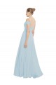 Off the Shoulder Long Soft Chiffon Sea Glass Sleeveless Evening Dress / Bridesmaid Dress Darwin