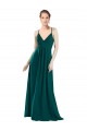 V-Neck Long Chiffon Hunter Sleeveless Bridesmaid Dress / Evening Dress Darwin