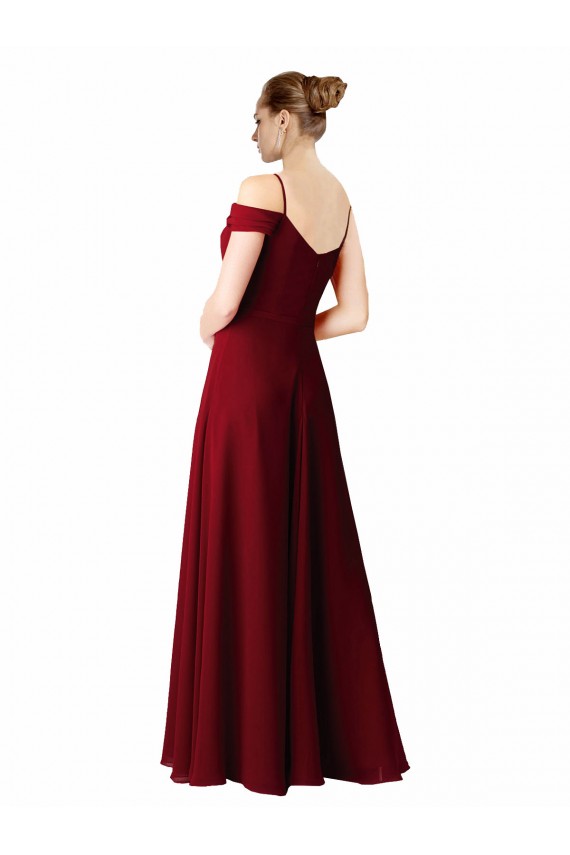 Sweetheart Long Chiffon Burgundy Sleeveless Bridesmaid Dress / Evening Dress Darwin