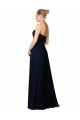 Sweetheart Long Soft Chiffon Dark Navy Sheath Sleeveless Bridesmaid Dress / Formal Dress Darwin