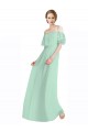 Spaghetti Straps Long Soft Chiffon Mint Green Sleeveless Bridesmaid Dress Darwin