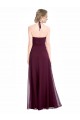 Halter Neck Long Soft Chiffon Burgundy Sleeveless Evening Dress / Bridesmaid Dress Darwin