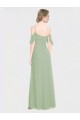 Spaghetti Straps Long Soft Chiffon Smoke Green Sleeveless Formal Dress / Bridesmaid Dress Darwin
