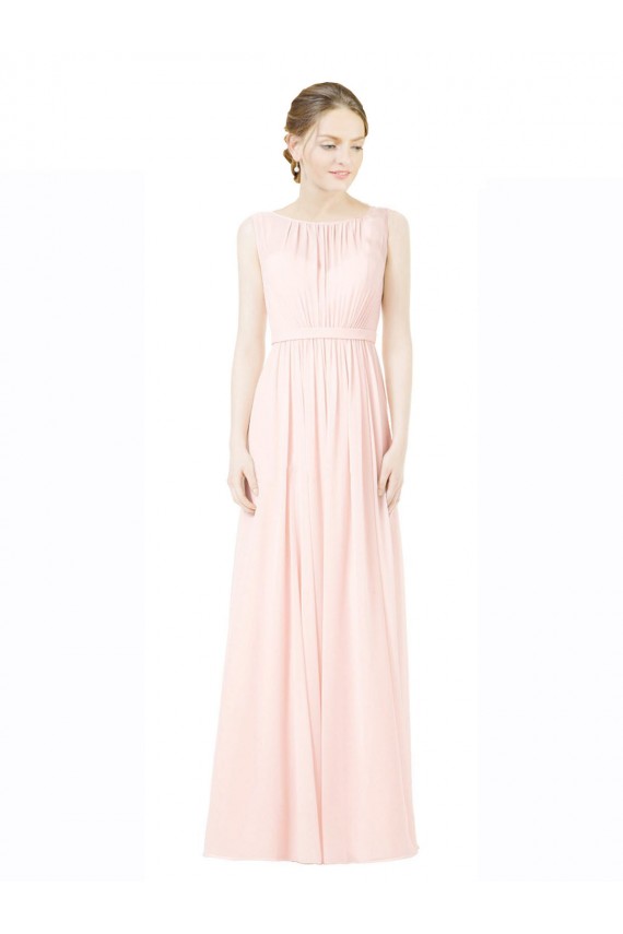 Jewel Long Soft Chiffon Sleeveless Bridesmaid Dress Darwin