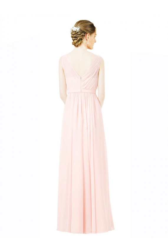 Jewel Long Soft Chiffon Sleeveless Bridesmaid Dress Darwin