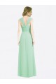 Sweetheart Long Soft Chiffon Mint Green Cap Sleeves Bridesmaid Dress Darwin