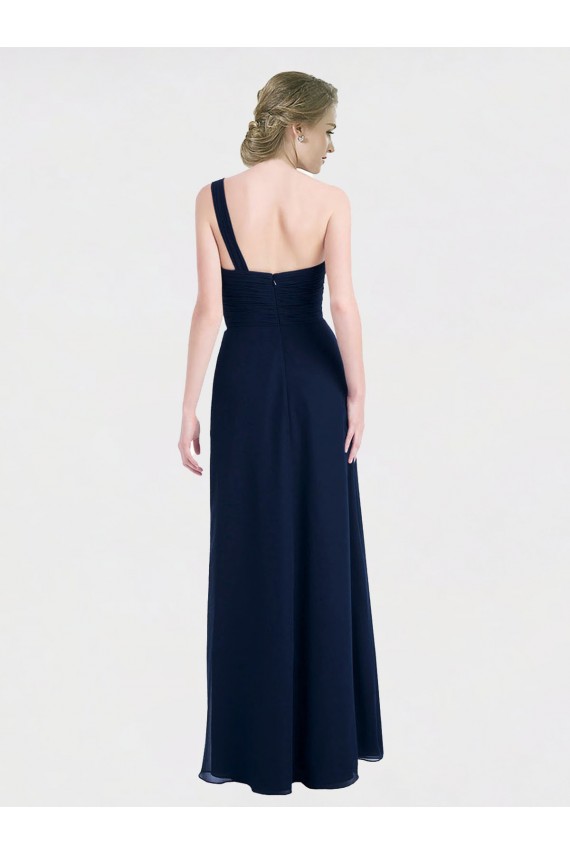 Sweetheart Long Soft Chiffon Dark Navy Sleeveless Bridesmaid Dress / Formal Dress Darwin