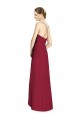 V-Neck Long Soft Chiffon Burgundy Sleeveless High Low Bridesmaid Dress Darwin