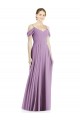 Spaghetti Straps Long Soft Chiffon Dark Lavender Sleeveless Semi Formal Evening Dress / Bridesmaid Dress Darwin