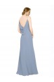 Sweetheart Long Chiffon Dusty Blue Sleeveless Bridesmaid Dress / Evening Dress Darwin