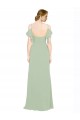 Sweetheart Long Lxue Chiffon Smoke Green Sleeveless Bridesmaid Dress Darwin