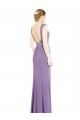 High Neck Long Soft Chiffon Dark Lavender Sleeveless Formal Dress / Bridesmaid Dress Darwin
