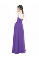 V-Neck Long Soft Chiffon Purple Sleeveless Bridesmaid Dress Darwin