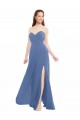 Strapless Long Soft Chiffon Windsor Blue Sleeveless Bridesmaid Dresses Darwin