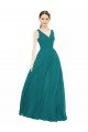 V-Neck Long Chiffon Hunter Sleeveless Bridesmaid Gowns Darwin