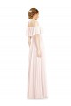 Square Neck Long Soft Chiffon Pink Sleeveless Formal Bridesmaid Dress Darwin