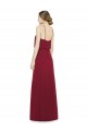 Halter Neck Long Soft Chiffon Burgundy A-Line Sleeveless Bridesmaid Dress Darwin