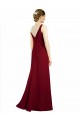 V-Neck Long Chiffon Burgundy Sleeveless Bridesmaid Dress / Evening Dress Darwin