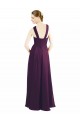Halter Neck Long Soft Chiffon Grape Sleeveless Bridesmaid Dress Darwin