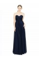 Strapless Long Chiffon Dark Navy Sleeveless Bridesmaid Dress / Evening Dress Darwin