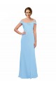 Spaghetti Straps Long Soft Chiffon Periwinkle Sleeveless Bridesmaid Dress Darwin