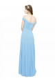 Spaghetti Straps Long Soft Chiffon Periwinkle Sleeveless Bridesmaid Dress Darwin