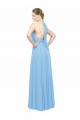 Halter Neck Long Soft Chiffon Periwinkle Sleeveless Bridesmaid Dress Darwin