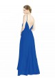 V-Neck Long Luxe Chiffon Royal Blue Sleeveless Bridesmaid Dress Darwin