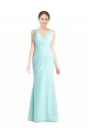 V-Neck Long Soft Chiffon & Lace Waterfall Sleeveless Bridesmaid Dress Darwin