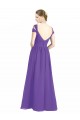 Sweetheart Long Soft Chiffon Purple Cap Sleeves Bridesmaid Dress Darwin