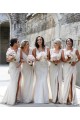 V-Neck Long Soft Chiffon Champagne Sleeveless Bridesmaid Dress Darwin